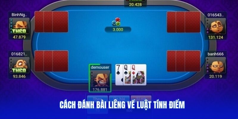 Cách đánh bài Liêng về luật tính điểm